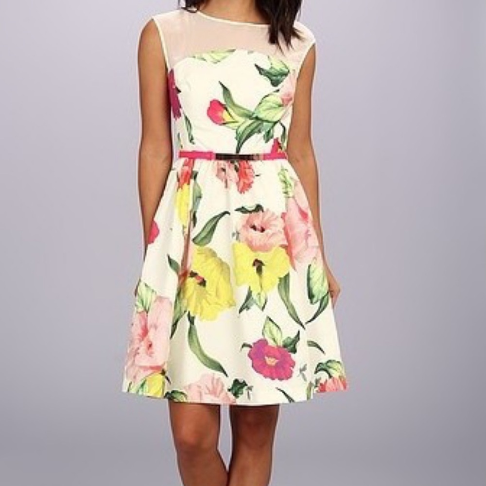 TED BAKER London FLOWERS AT HIGH TEA PRINT
DRESS Ted Baker Size 3 USA 6”